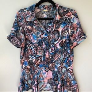 Rebecca Minkoff silk peplum blouse